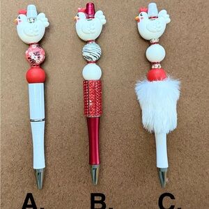 Decorative Chicken Pens - Red and White